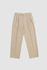 SPORTIVO STORE_Wool/Gabardine Two-Tuck Slacks Ivory_2