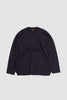 SPORTIVO STORE_32 Gauge Smooth Wool Crew Cardigan Black