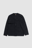 SPORTIVO STORE_32 Gauge Smooth Wool Crew Cardigan Charcoal/Navy