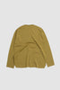 SPORTIVO STORE_32 Gauge Smooth Wool Crew Cardigan Olive/Yellow_5