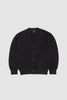 SPORTIVO STORE_Washed High Count Linen V Cardigan Black