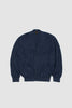 SPORTIVO STORE_Washed High Count Linen V Cardigan Navy