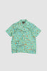 SPORTIVO STORE_Cotton Rayon Open Collar Print Shirt Mint Green