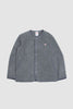 SPORTIVO STORE_Fleece Collarless Jacket Dark Grey