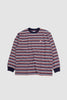 SPORTIVO STORE_LS Striped T-Shirt Navy/Orange