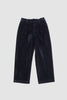 SPORTIVO STORE_Velvet Denim Tucked Trousers Navy