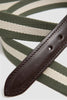 SPORTIVO STORE_Stripe Webbing Leather Belt Olive/Ecru_5