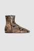 SPORTIVO STORE_Leather Sock Boots Snake Print Beige