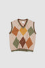 SPORTIVO STORE_Argyle Knit Vest Sunlight Yellow