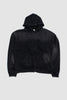 SPORTIVO STORE_Distressed Logo Hoodie Washed Black