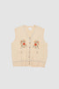 SPORTIVO STORE_Floral Embroidered Knit Vest Cream