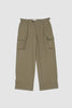 SPORTIVO STORE_Hava Herringbone Pleated Cargo Trouser Olive