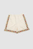 SPORTIVO STORE_Kantha Floral Work Shorts Cream