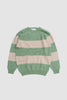 SPORTIVO STORE_Block Stripe Crew Neck Sweater Jades Dairy/Tusk