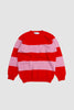 SPORTIVO STORE_Block Stripe Crew Neck Sweater Scarlet/Ballerina