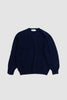 SPORTIVO STORE_Saddle Shoulder Crew Neck Sweater New Navy