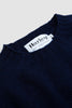 SPORTIVO STORE_Saddle Shoulder Crew Neck Sweater New Navy_3