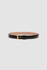 SPORTIVO STORE_Thin Belt It. Crocodile Embossed Calfskin Black