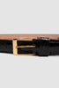 SPORTIVO STORE_Thin Belt It. Crocodile Embossed Calfskin Black_3