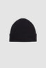 SPORTIVO STORE_Simple Ribbed Beanie Virgin Wool Ink