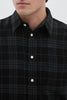 SPORTIVO STORE_Algot Relaxed Wool Check Shirt Charcoal Melange_4