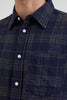 SPORTIVO STORE_Algot Relaxed Wool Check Shirt Dark Navy_4