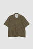 SPORTIVO STORE_Eren SS Cotton Linen Stripe Shirt Light Olive/ Ecru