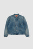 SPORTIVO STORE_Type1 40's Pleated Front Blouse Used Wash Denim