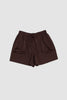 SPORTIVO STORE_Cargo Pocket Drawstring Shorts Chocolate