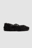 SPORTIVO STORE_Faux Fur Criss Cross Ballerina Black