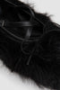 SPORTIVO STORE_Faux Fur Criss Cross Ballerina Black_6