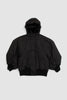 SPORTIVO STORE_Puff Sleeve Blouson Bomber With Faux Fur Black