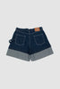 SPORTIVO STORE_Wide Leg Puddle Denim Shorts Indigo_5