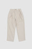 SPORTIVO STORE_2 Tuck Polyester Pants Ecru