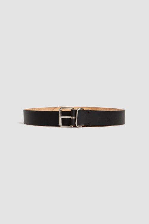 Thelma Belt - Black - Split cowhide leather - Sézane