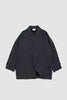 SPORTIVO STORE_Linen/Cotton Half Coat Blue Charcoal