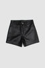 SPORTIVO STORE_Leather Short Black Shine