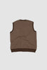 SPORTIVO STORE_Cotton Mix Fleece Sleeveless Vest Brown_5