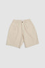 SPORTIVO STORE_Pleated Rec. Cotton Track Short Ecru