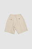 SPORTIVO STORE_Pleated Rec. Cotton Track Short Ecru_5