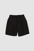 SPORTIVO STORE_Pleated Rec. Poly Tech Track Short Black