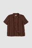 SPORTIVO STORE_Road Shirt Reef Stripe Cotton Brown