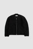 SPORTIVO STORE_Zip Bomber Wool Fleece Black